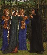 Dante Gabriel Rossetti The Meeting of Dante and Beatrice in Paradise USA oil painting artist